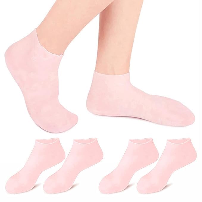 Silicone Moisturizing Socks for Dry Cracked Feet Women