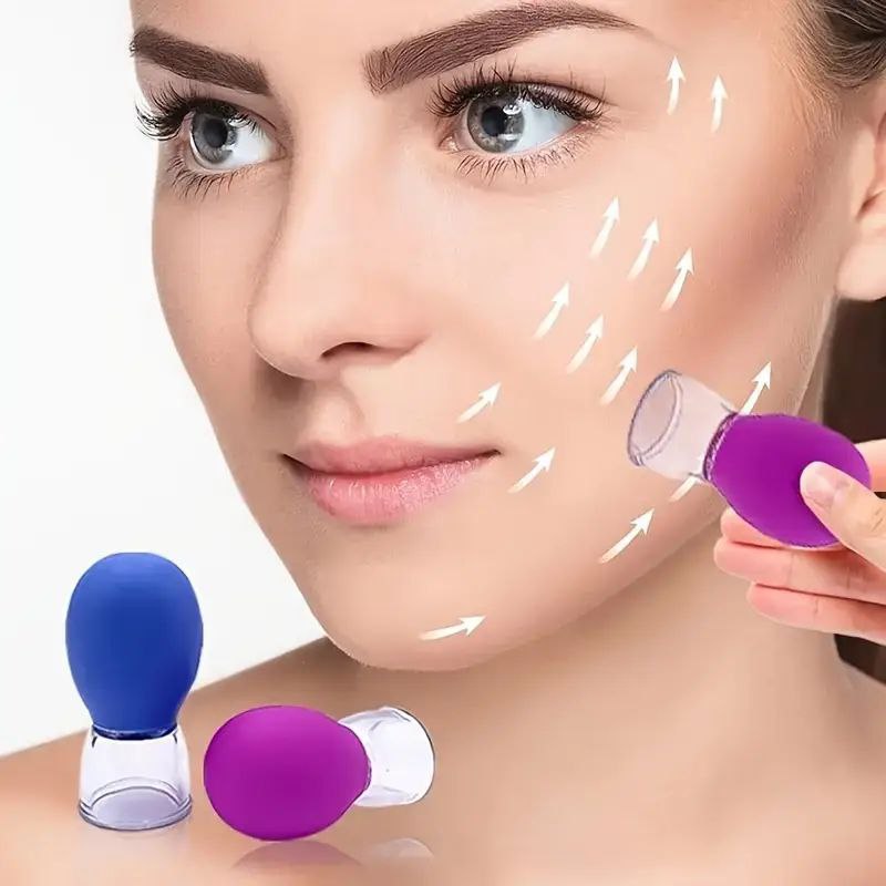 Silicone facial cupping cups (Pack of 2)