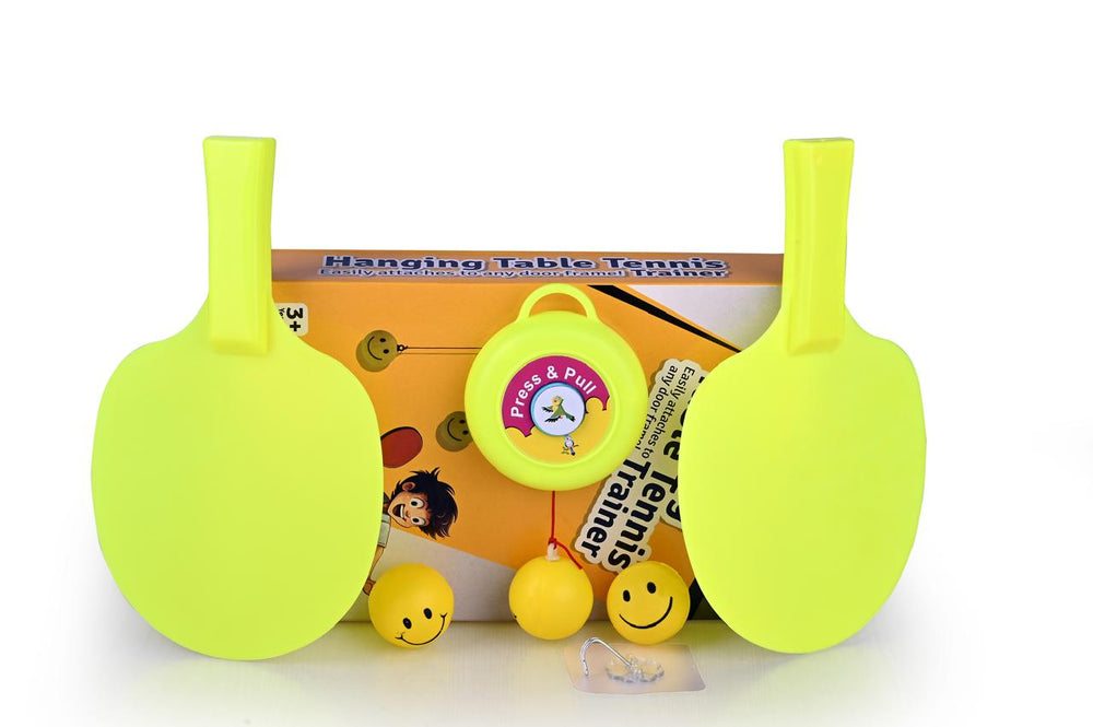 Hanging Table Tennis Trainer 3 Ping Pong Ball & 1 Pair Self Training Gaming Set Tennis Kit