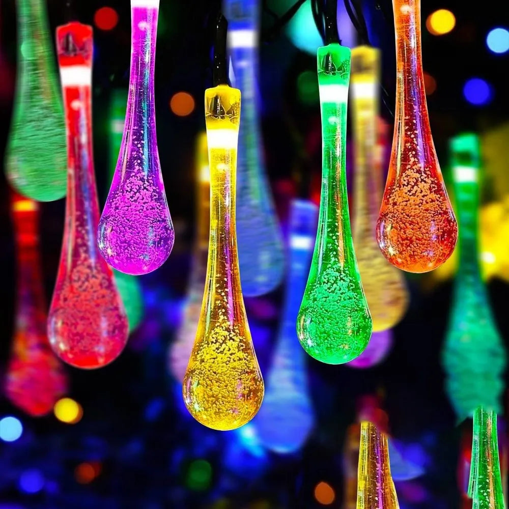 Water Drop Serial String LED Lights (Multicolour)
