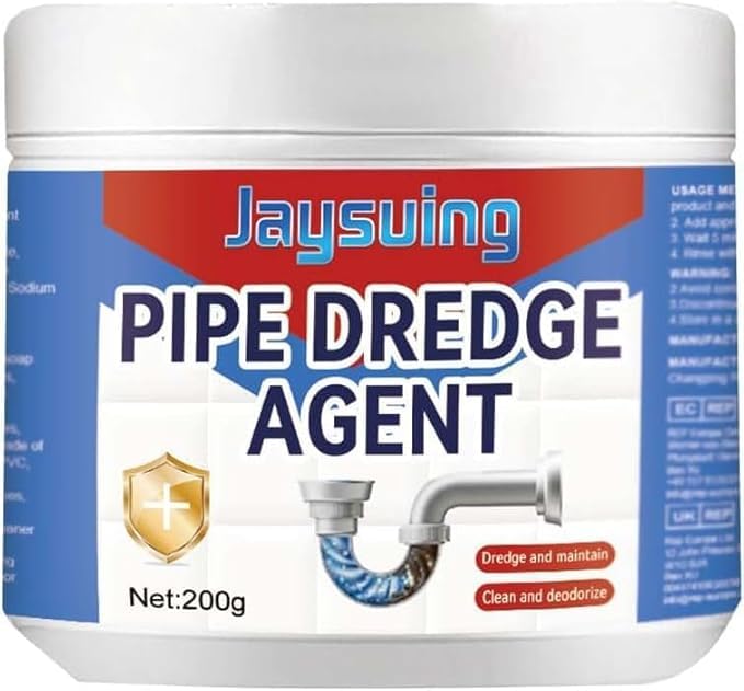 Drain Cleaner Powder Pipe Dredge Pipes Powerful Sink 200g Pack Fast Foaming Pipe Cleaning Tool for Bathroom Kitchen (Multicolor) (Pack of 1)