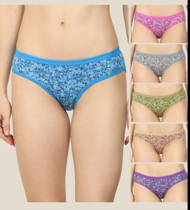 Pack of 3 Women Hipster Green, Blue, Beige Panty