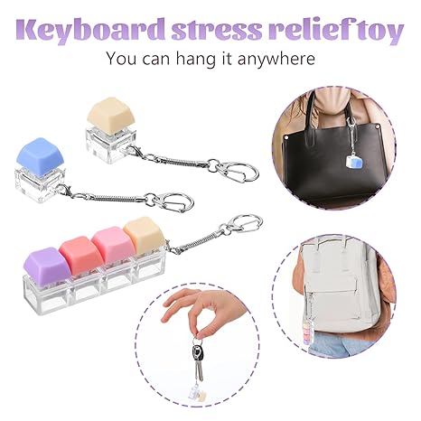 fidget keyboard keychain