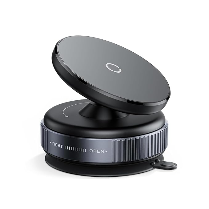 Vacuum Magnetic Suction Cup Phone Mount with 360 Degree Rotation