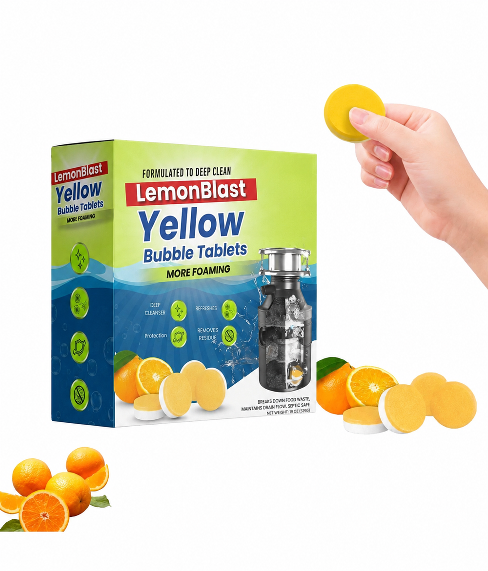 Yellow Bubble Tablets (Foaming Drain and Pipe Cleaning Tablets)
