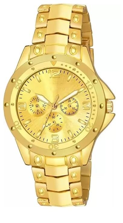 Golden Analog Watch for Men