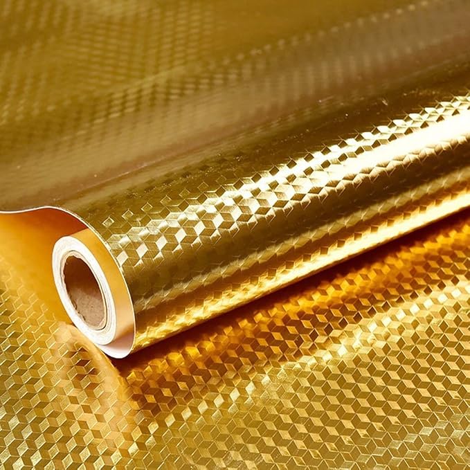 Aluminium Golden Foil Self-Adhesive Kitchen Wall Sticker