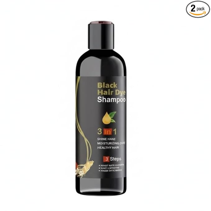 New 3 in 1 Dye Instant Black Hair Shampoo for Women & Men Organic Shampoo Herbal 3 in 1 Dye Instant Black 100% Coverage Hair color shampoo