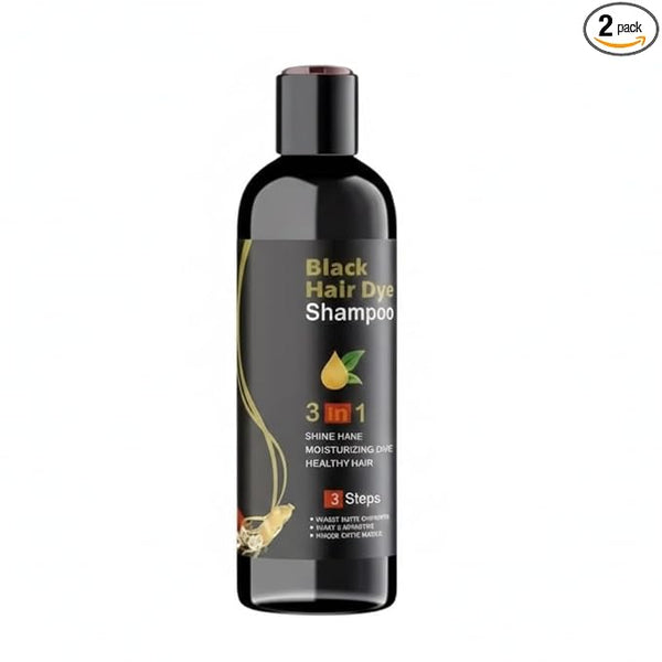 New 3 in 1 Dye Instant Black Hair Shampoo for Women & Men Organic Shampoo Herbal 3 in 1 Dye Instant Black 100% Coverage Hair color shampoo