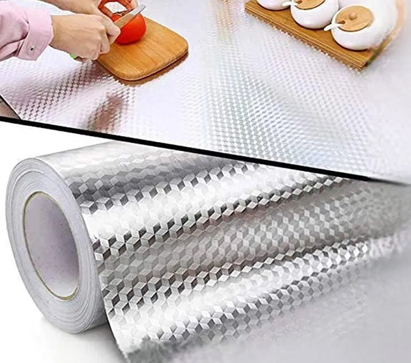 Self-Adhesive Kitchen Aluminum Foil Sticker Roll(PACK OF 2)