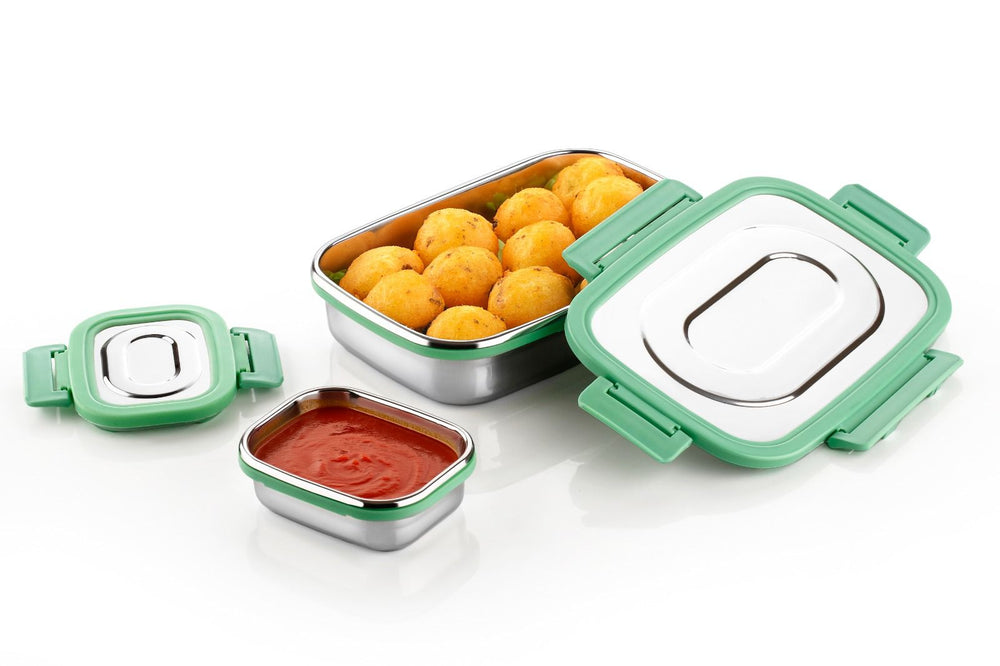 Airtight Stainless Steel Tiffin for School, Office & Picnic