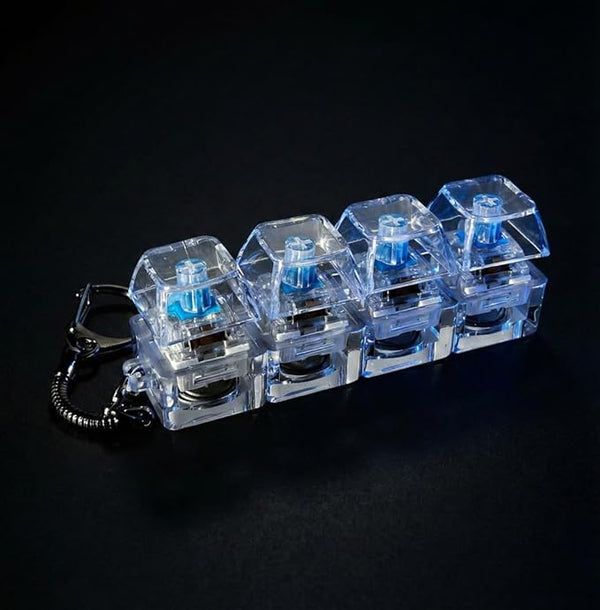4 in 1 Keyboard Fidget Toy Fidget Keyboard Clicker with LED