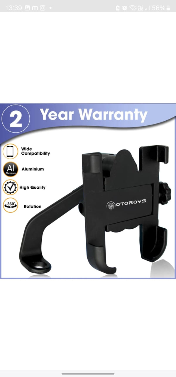Bike Mount Holder for Navigation 360 Degree Rotating Handlebar
