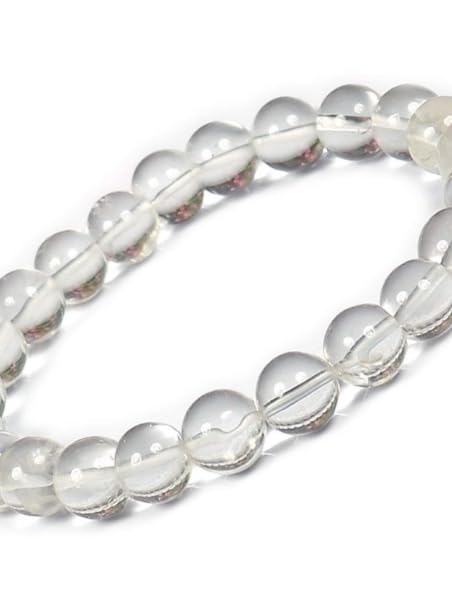 Bracelet Stretch Fit Handmade Quartz Beaded Bracelet
