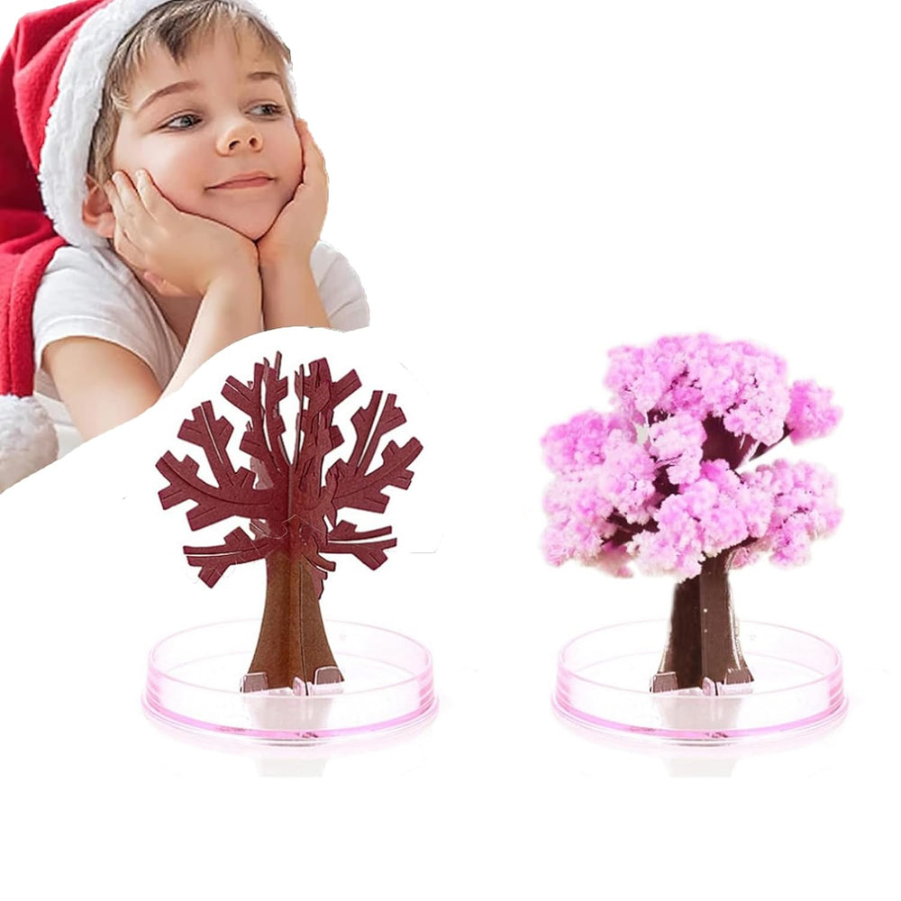 Paper Sakura Crystal Trees Toys Desk Decor Gift for Kids on Christmas OR Birthday