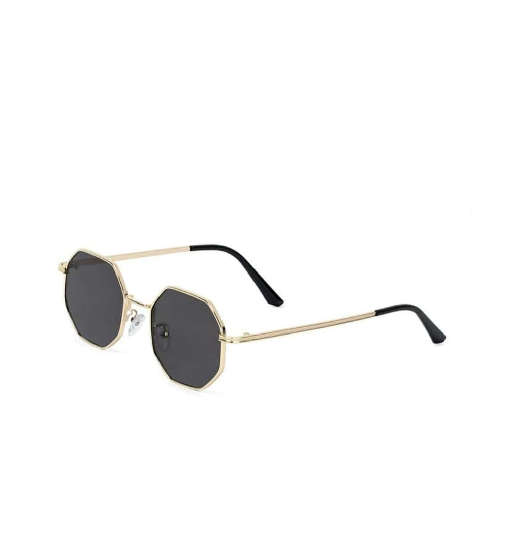 OCTAGON ROUND BLACK SUNGLASS