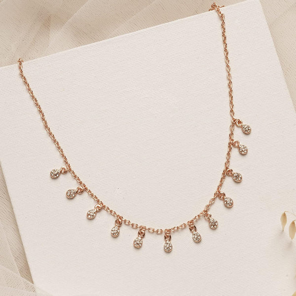 Women Rose Gold Stary Night Necklace
