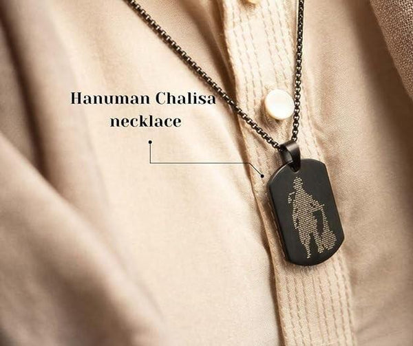 Hanuman Chalisa MicroCarved Tag Necklace