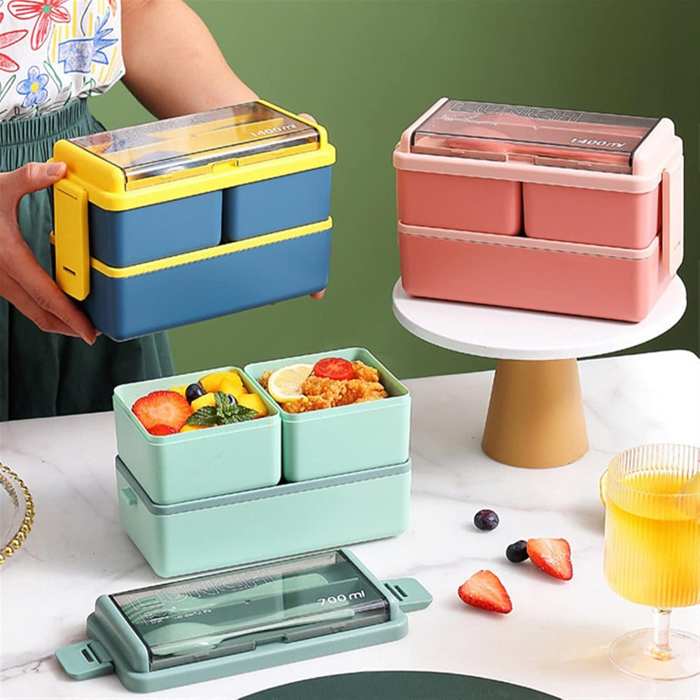 Lunch Box Microwave Oven Double Compartment Lunch Box