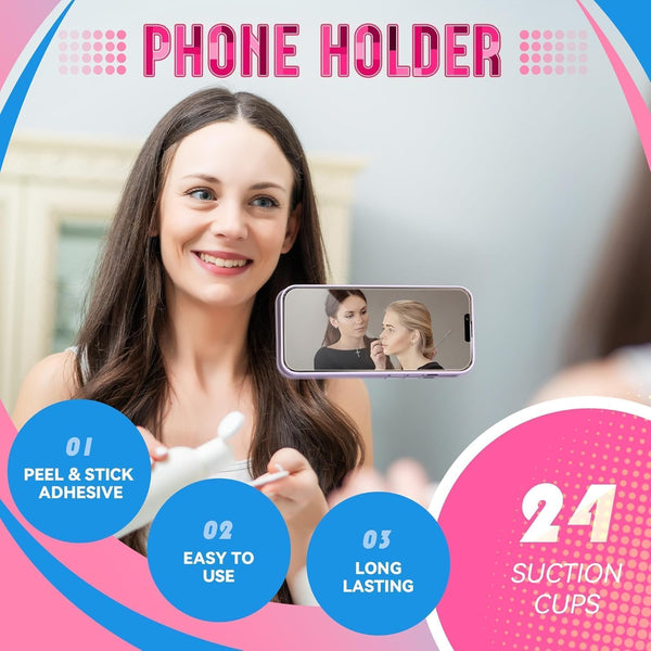 Phone Case Anti-Slip Silicone Back Cover Multipurpose Hands-Free Sticky Pads